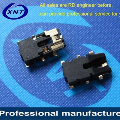 耳機座3.5mm phone jack 6PIN 沉板2.20mm DIP type 上斜口